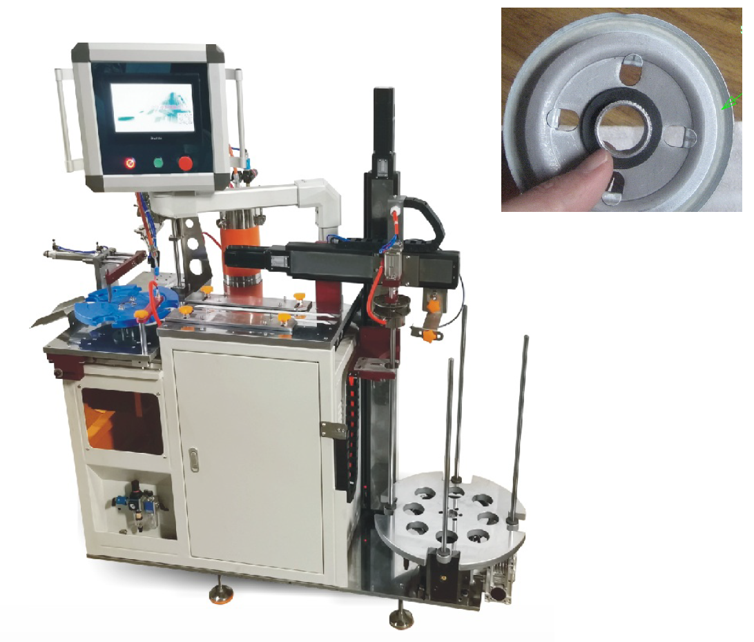 Máquina dispensadora de pegamento para costura de placa inferior